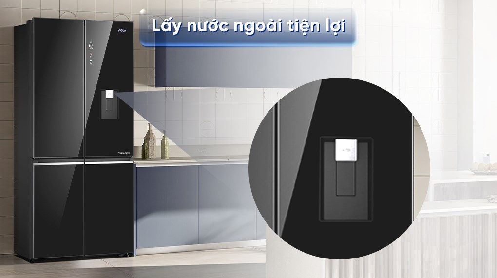 Tủ lạnh AQUA Inverter 529 lít Multi Door AQR-M600XA(WGB)