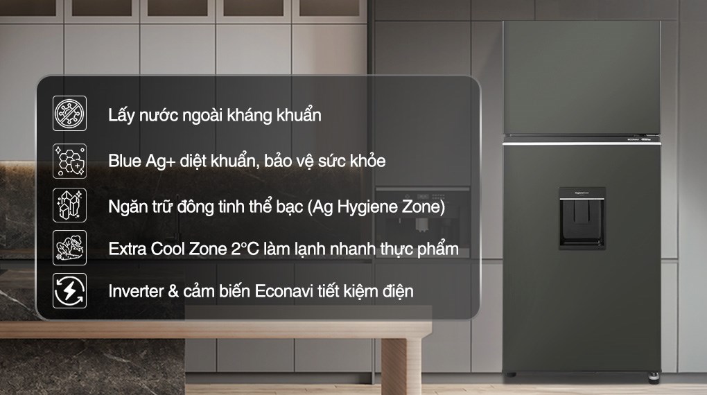 Tủ lạnh Panasonic Inverter 265 lít NR-TV301GVKV