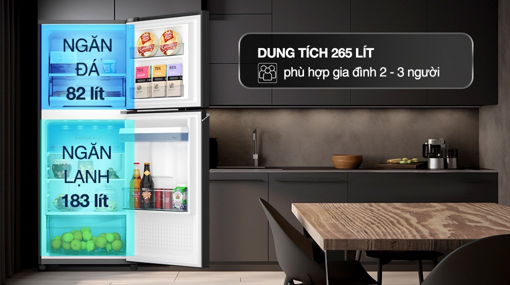 Tủ lạnh Panasonic Inverter 265 lít NR-TV301GVKV