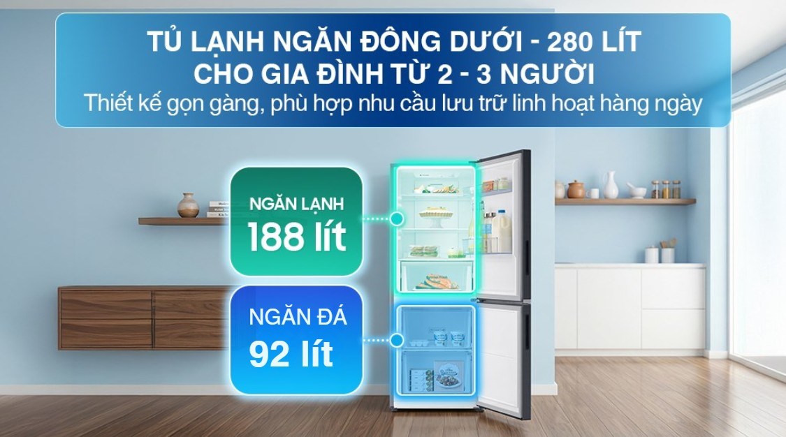 Tủ lạnh Samsung Inverter 280 lít RB27N4020B1/SV