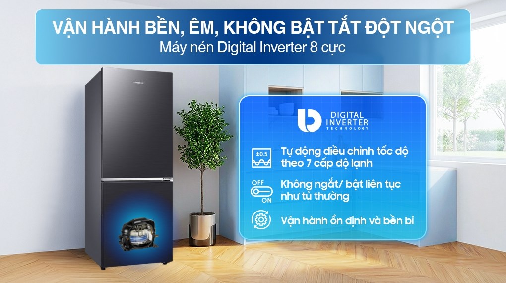 Tủ lạnh Samsung Inverter 280 lít RB27N4020B1/SV
