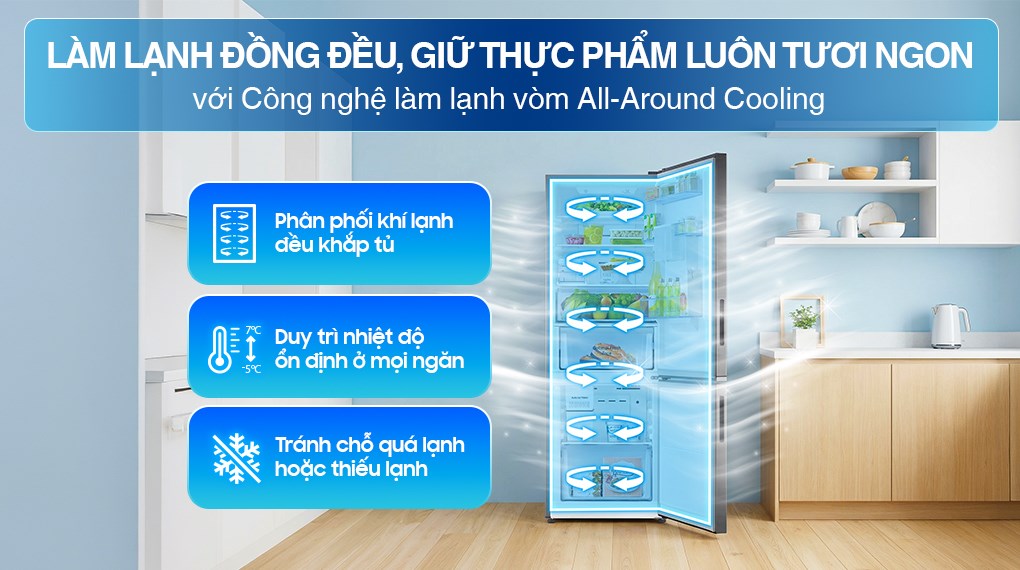 Tủ lạnh Samsung Inverter 307 lít RB30N4190B1/SV