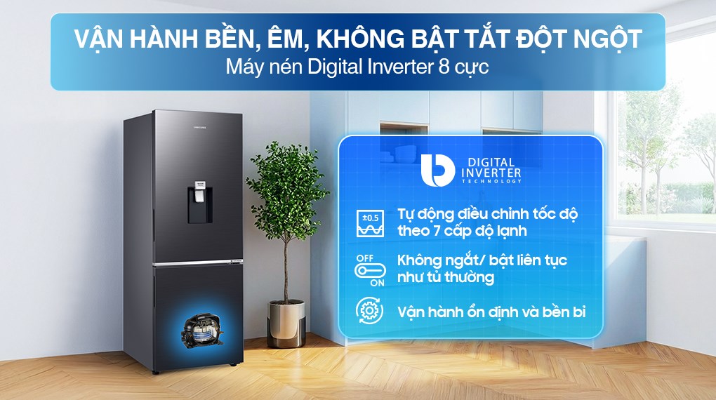 Tủ lạnh Samsung Inverter 307 lít RB30N4190B1/SV