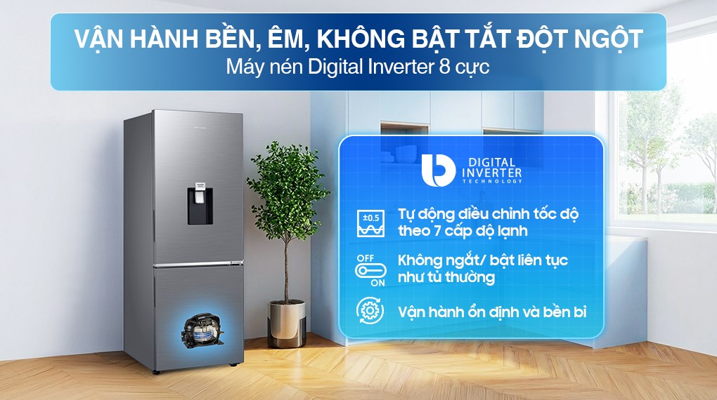 Tủ lạnh Samsung Inverter 307 lít RB30N4190S9/SV