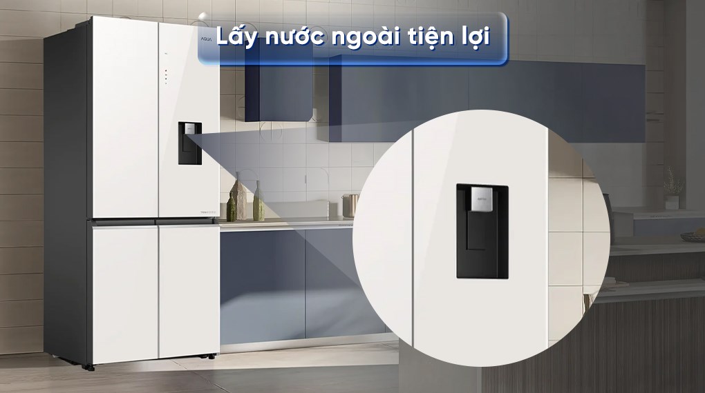 Tủ lạnh Aqua Inverter 529 lít Multi Door AQR-M600XA(WGC)
