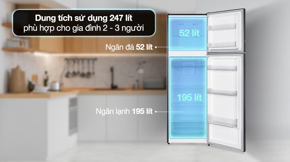 Tủ lạnh Sharp Inverter 247 lít SJ-X270V-SL
