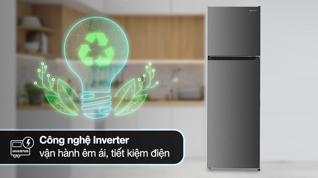 Tủ lạnh Sharp Inverter 247 lít SJ-X270V-SL