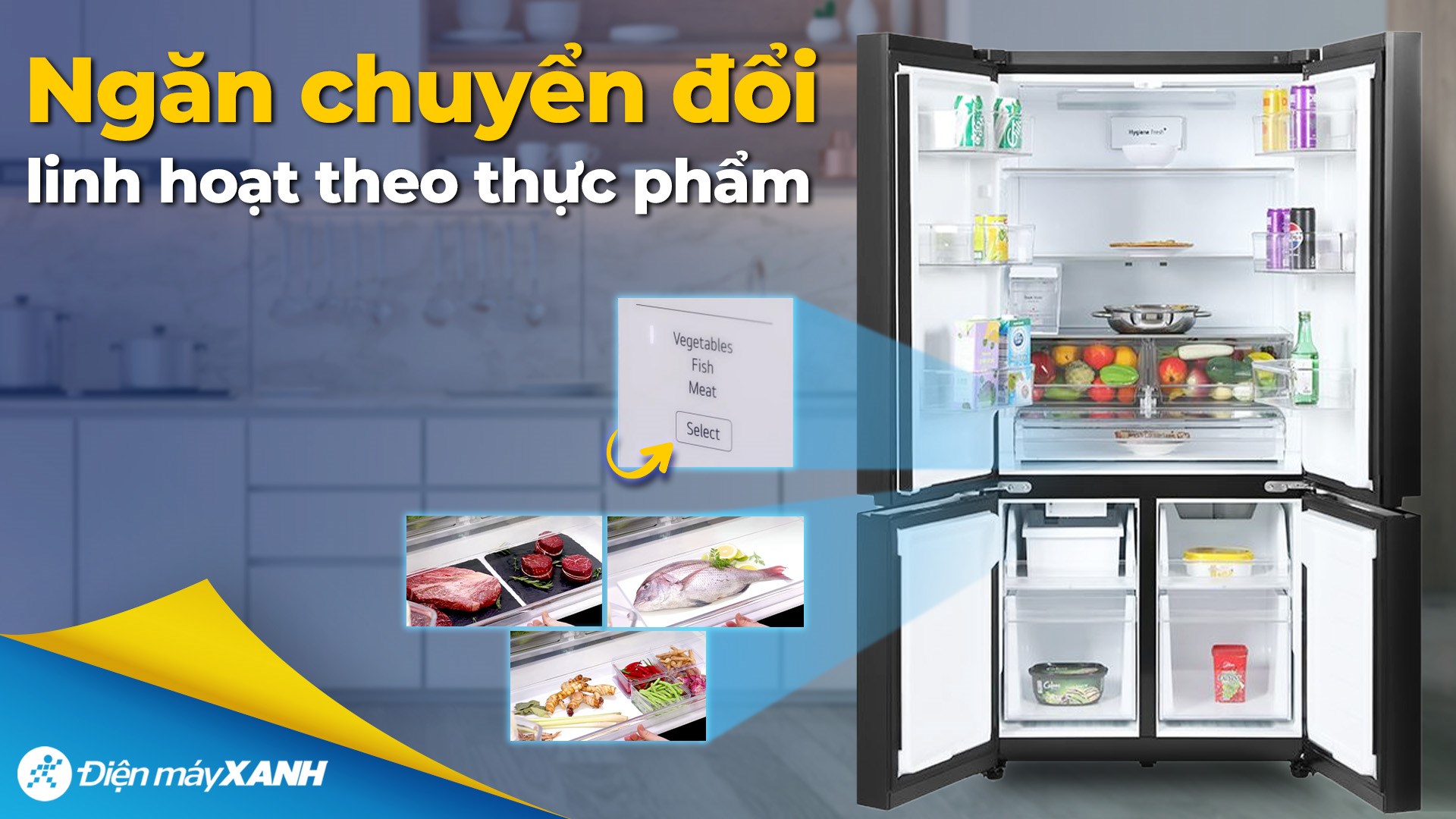 Tủ lạnh LG Inverter 571 lít Multi Door F58BGD