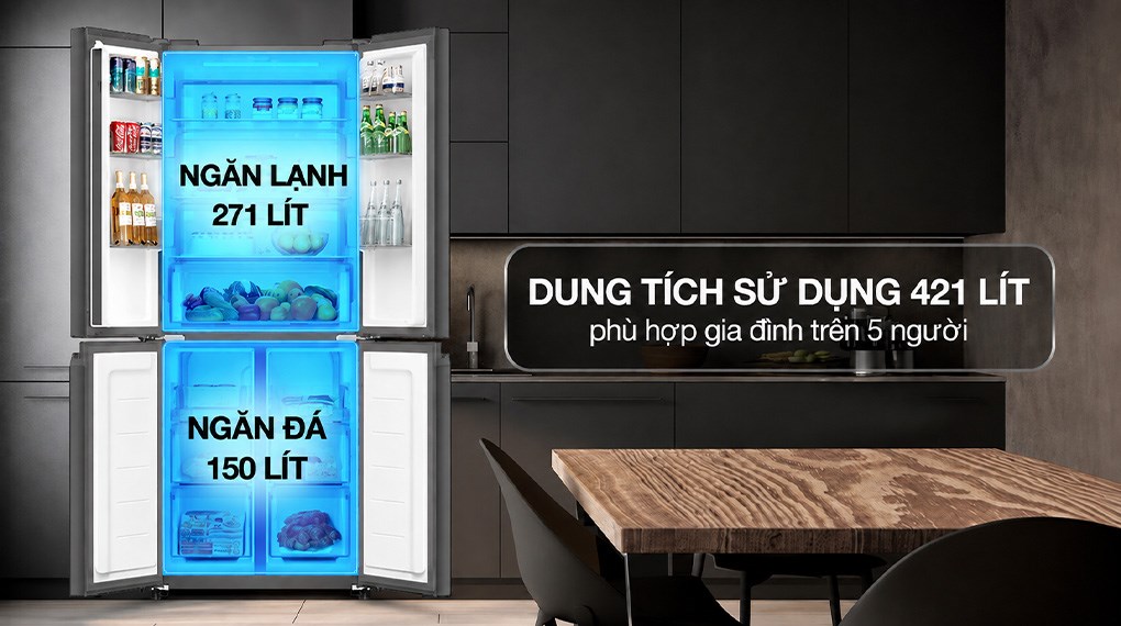 Tủ lạnh Sharp Inverter Multi Door 421 lít SJ-FXP510V-MG