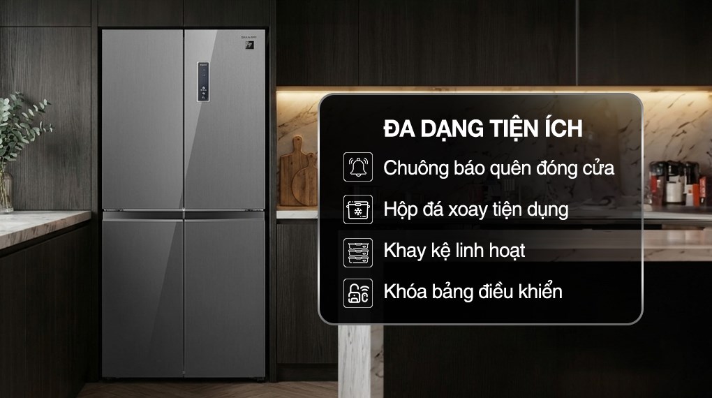 Tủ lạnh Sharp Inverter Multi Door 421 lít SJ-FXP510V-MG