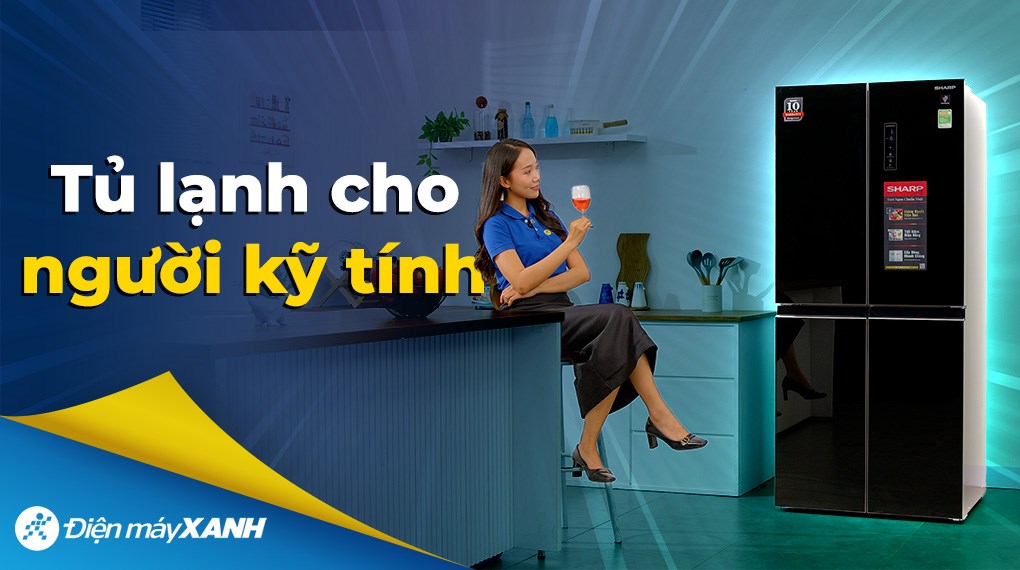 Tủ lạnh Sharp Inverter Multi Door 421 lít SJ-FXP510VG-BK