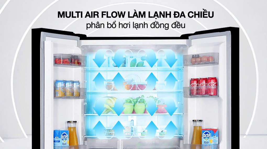 Tủ lạnh Sharp Inverter Multi Door 421 lít SJ-FXP510VG-BK