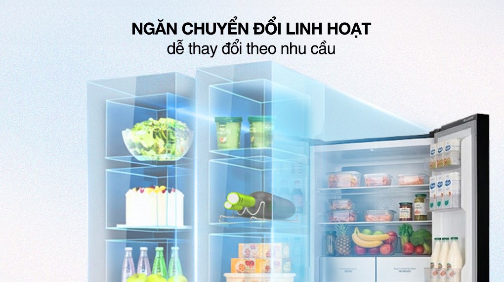 Tủ lạnh Sharp Inverter Multi Door 421 lít SJ-FXP510VG-BK