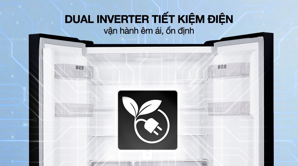 Tủ lạnh Sharp Inverter Multi Door 421 lít SJ-FXP510VG-BK