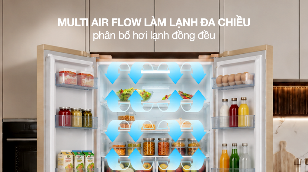Tủ lạnh Sharp Inverter Multi Door 421 lít SJ-FXP510VG-CH