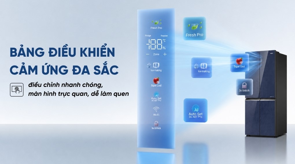 Tủ lạnh Aqua Inverter 522 lít Multi Door AQR-MA600XA(KGL)U1