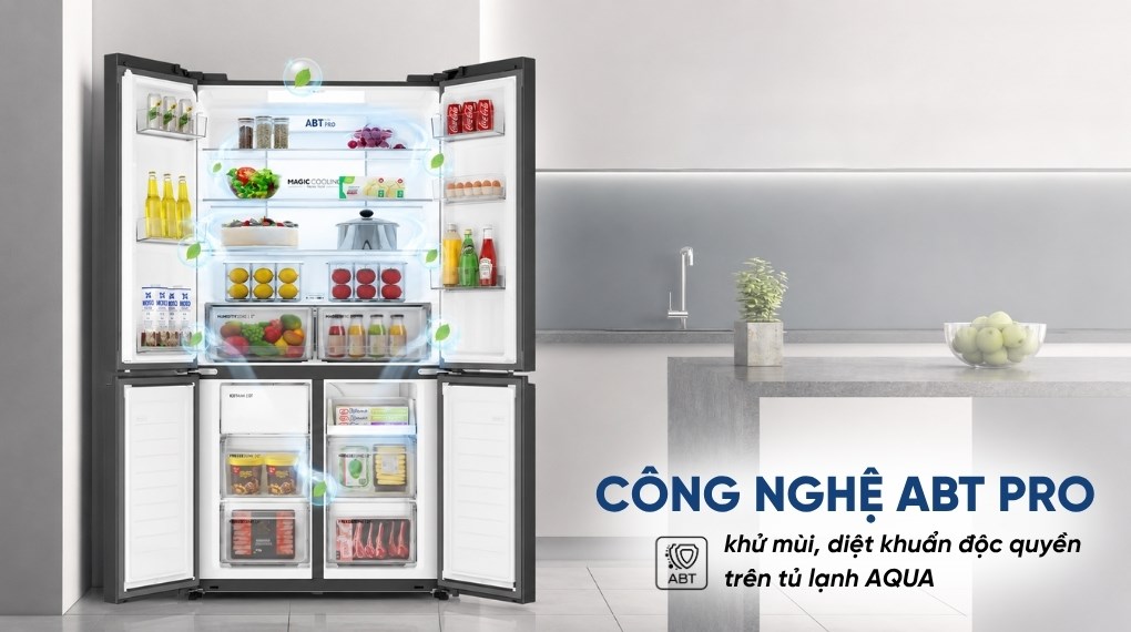 Tủ lạnh Aqua Inverter 522 lít Multi Door AQR-MA600XA(KGL)U1
