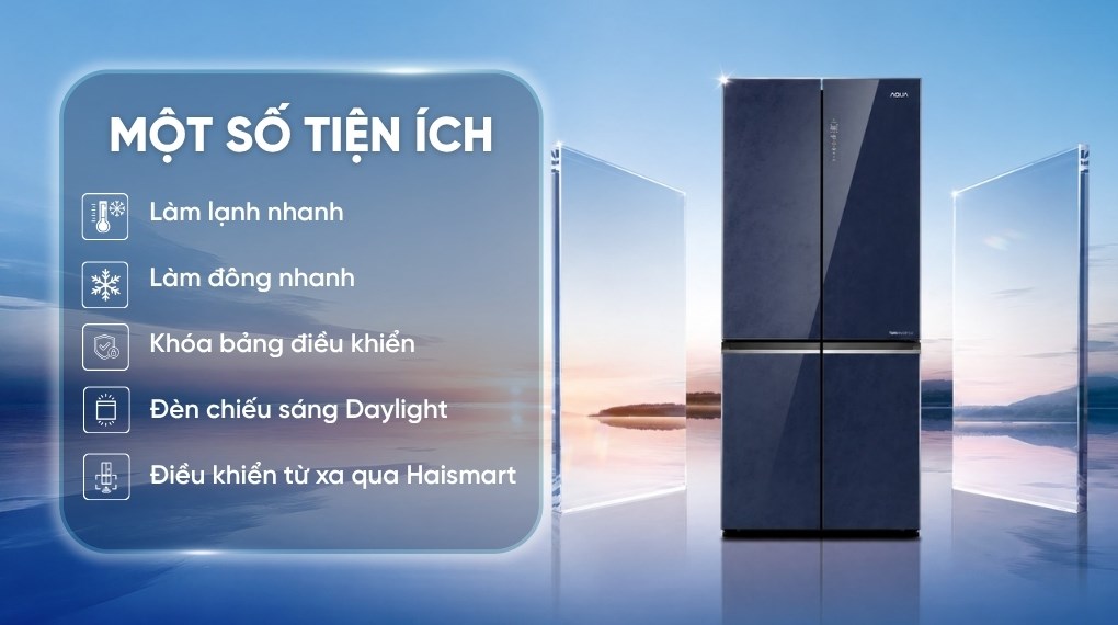 Tủ lạnh Aqua Inverter 522 lít Multi Door AQR-MA600XA(KGL)U1