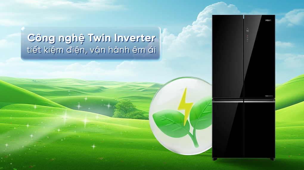 Tủ lạnh Aqua Inverter 529 lít Multi Door AQR-M600XA(GB)