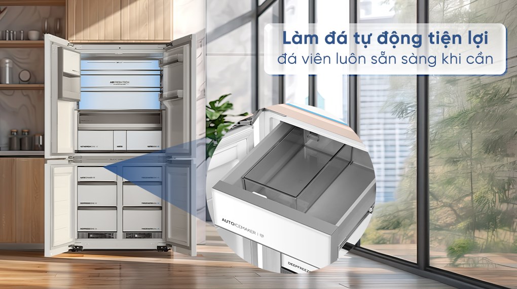 Tủ lạnh Haier Inverter 578 lít Multi Door HM720AGWVNU1
