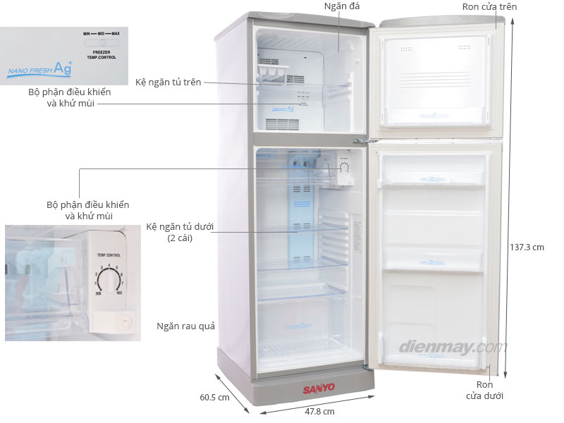 Tủ lạnh Sanyo SR-165PN 150 lít