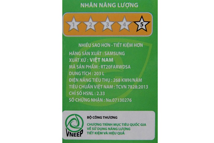Tủ lạnh Samsung 203 lít RT20FARWDSA Màu Bạc