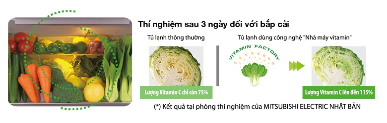Giúp rau củ tươi ngon hơn so với các loại tủ lạnh thông thường Giúp rau củ tươi ngon hơn so với các loại tủ lạnh thông thường