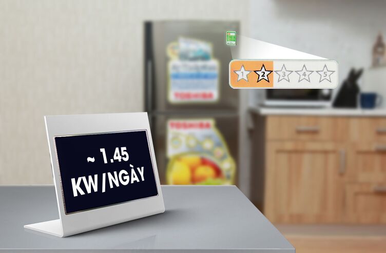 Với những công nghệ đảm bảo tránh hao phí điện năng quá nhiều, tủ lạnh Toshiba GR-S19VUP chỉ tiêu tốn khoảng 1.45 kW 