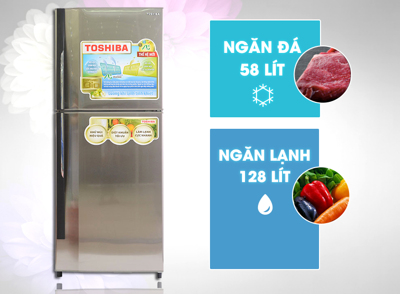 Với thiết kế sang trọng cùng dung tích 186 lít của mình, tủ lạnh Toshiba GR-S21VUB sẽ thích hợp cho các gia đình có từ 3 đến 5 thành viên Với thiết kế sang trọng cùng dung tích 186 lít của mình, tủ lạnh Toshiba GR-S21VUB sẽ thích hợp cho các gia đình có từ 3 đến 5 thành viên