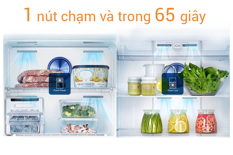 Samsung RT35FDACDSA/SV làm lạnh và làm đá cực nhanh