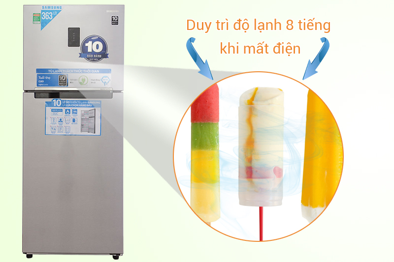 Samsung RT35FDACDSA/SV giữ lạnh đến 8 tiếng khi mất điện