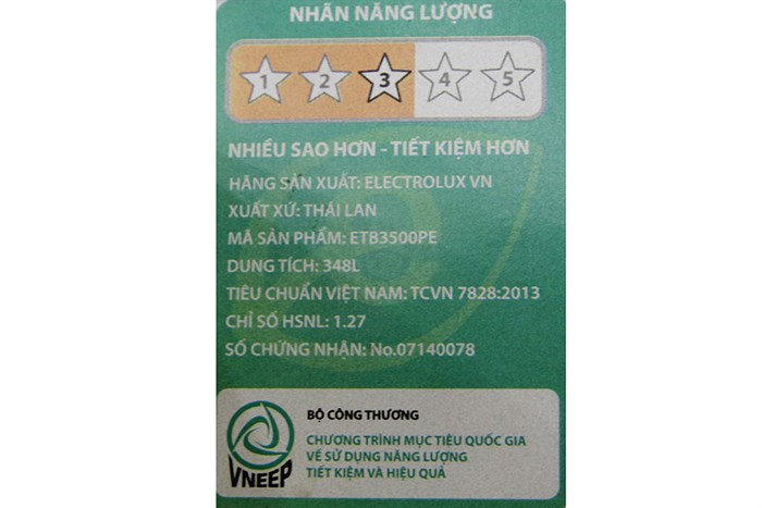 Tủ lạnh Electrolux 348 lít ETB3500PE-RVN Màu Bạc