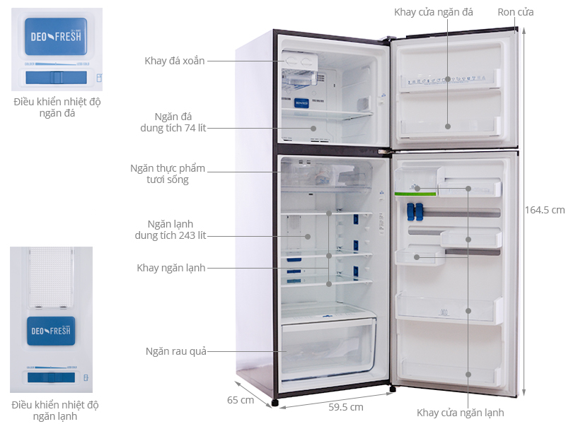 Tủ lạnh Electrolux 320 lít ETB3200PE-RVN
