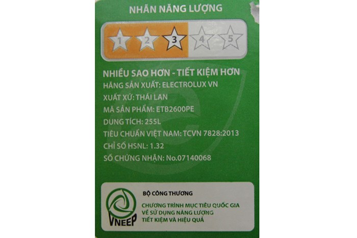 Tủ lạnh Electrolux 255 lít ETB2600PE-RVN Màu Bạc