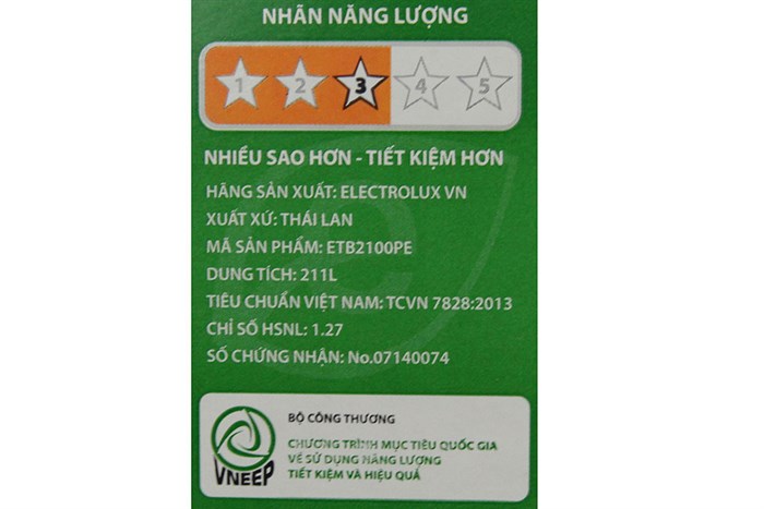 Tủ lạnh Electrolux 211 lít ETB2100PE-RVN Màu Bạc