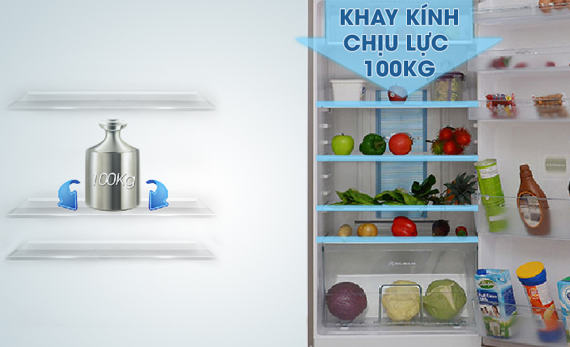 Hệ thống khay kệ làm từ kính chịu lực đa dạng, linh hoạt Hệ thống khay kệ làm từ kính chịu lực đa dạng, linh hoạt