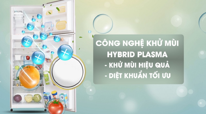 Khử mùi, loại bỏ vi khuẩn với bộ lọc Hybrid Plasma - Tủ lạnh Toshiba 313 lít GR-R37FVUD