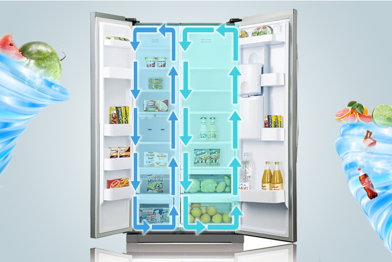 Công nghệ luồng khí lạnh đa chiều của tủ lạnh Samsung RSA1WTSL1/XSV giúp cho luồng gió đi đến mọi nơi trong tủ lạnh