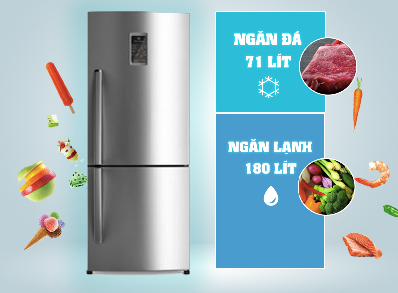 Tủ lạnh Electrolux EBB2600PA có thiết kế sang trọng Tủ lạnh Electrolux EBB2600PA có thiết kế sang trọng