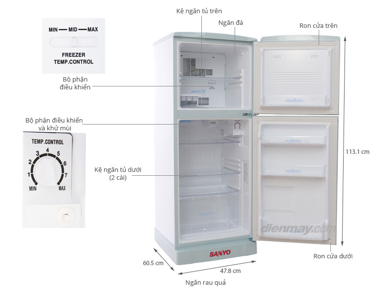 Tủ lạnh Sanyo SR-145RN 130 lít