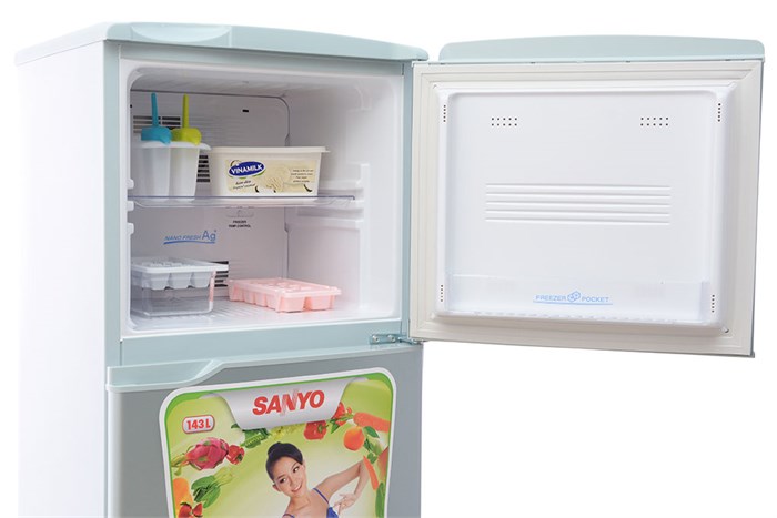 Tủ lạnh Sanyo SR-145RN 130 lít Màu Bạc