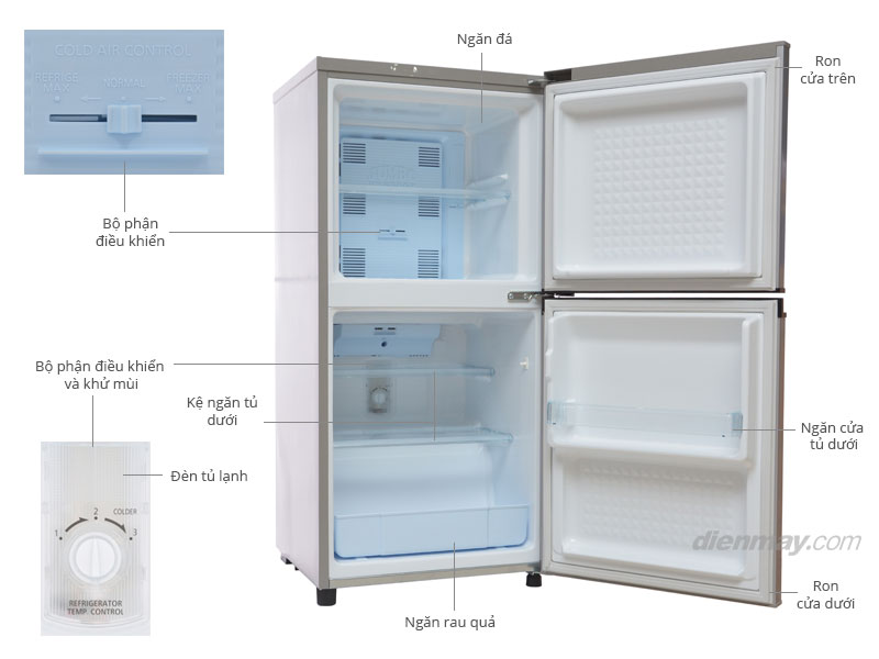 Tủ lạnh Panasonic NR-BJ151SSVN 135 lít