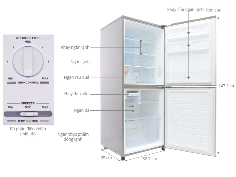 Thông số kỹ thuật Tủ lạnh Sanyo 252 lít SR-Q285RB