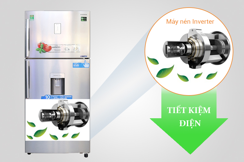 Samsung RT50H6631SL/SV trang bị công nghệ Inverter