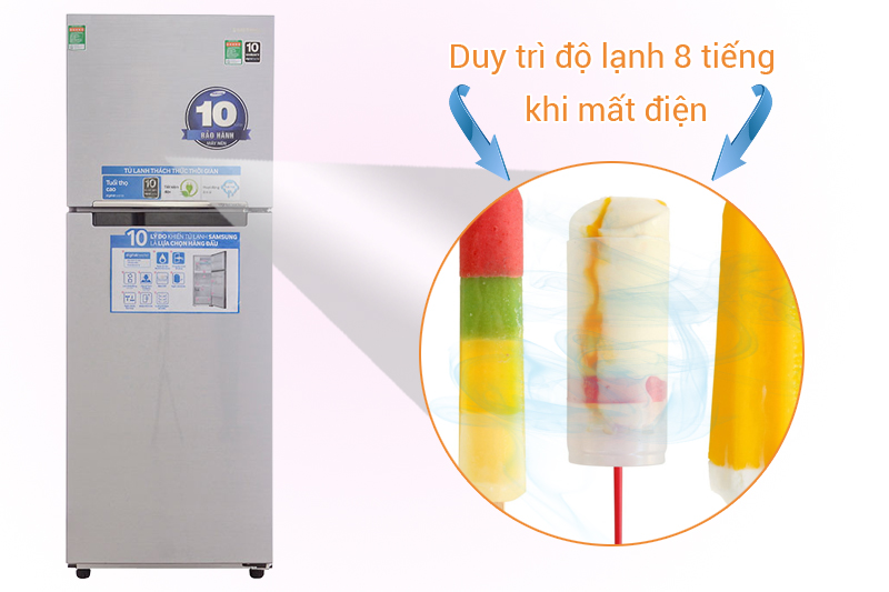 Samsung RT29FARBDSA/SV có thể giữ lạnh đến 8 tiếng khi cúp điện