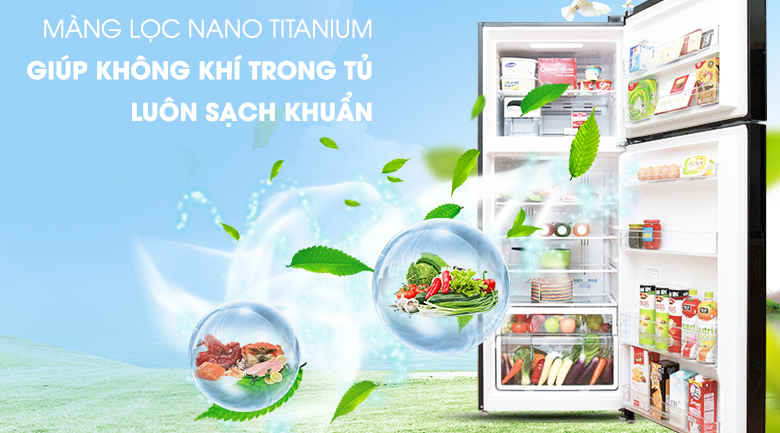 Tủ lạnh Hitachi R-VG540PGV3 -  màng lọc Nano Titanium