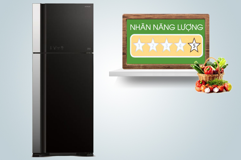 Chiếc tủ lạnh này có đến 5 sao trong Nhãn năng lượng do Bộ Công thương cấp Chiếc tủ lạnh này có đến 5 sao trong Nhãn năng lượng do Bộ Công thương cấp