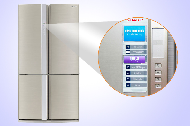 Sharp SJ-FB74V-SL có thiết kế trang nhã