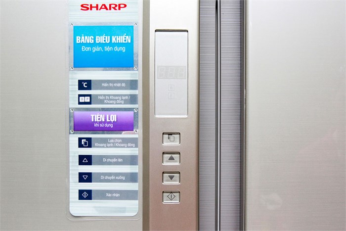 Tủ lạnh Sharp 626 lít SJ-FB74V Màu Bạc
