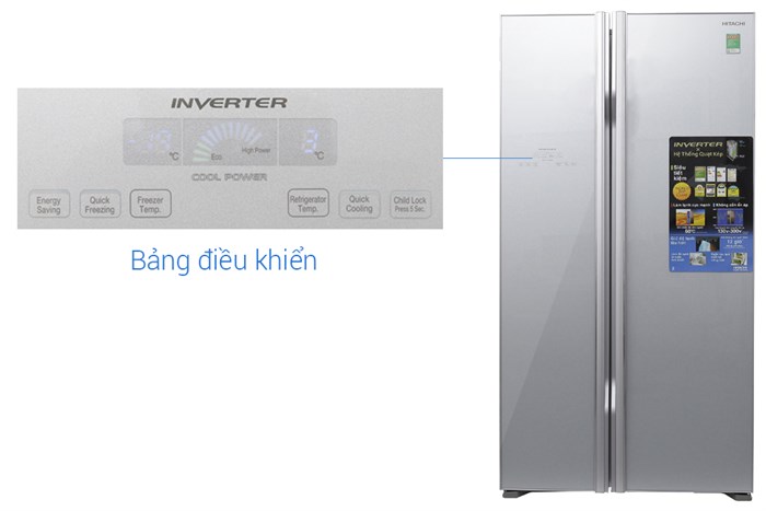 Tủ lạnh Hitachi Inverter 605 lít R-S700PGV2 GS Màu Bạc